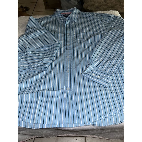 Vintage 90’s Duck Head Button Down Striped Long Sleeve Shirt (XL) - Picture 2 of 5